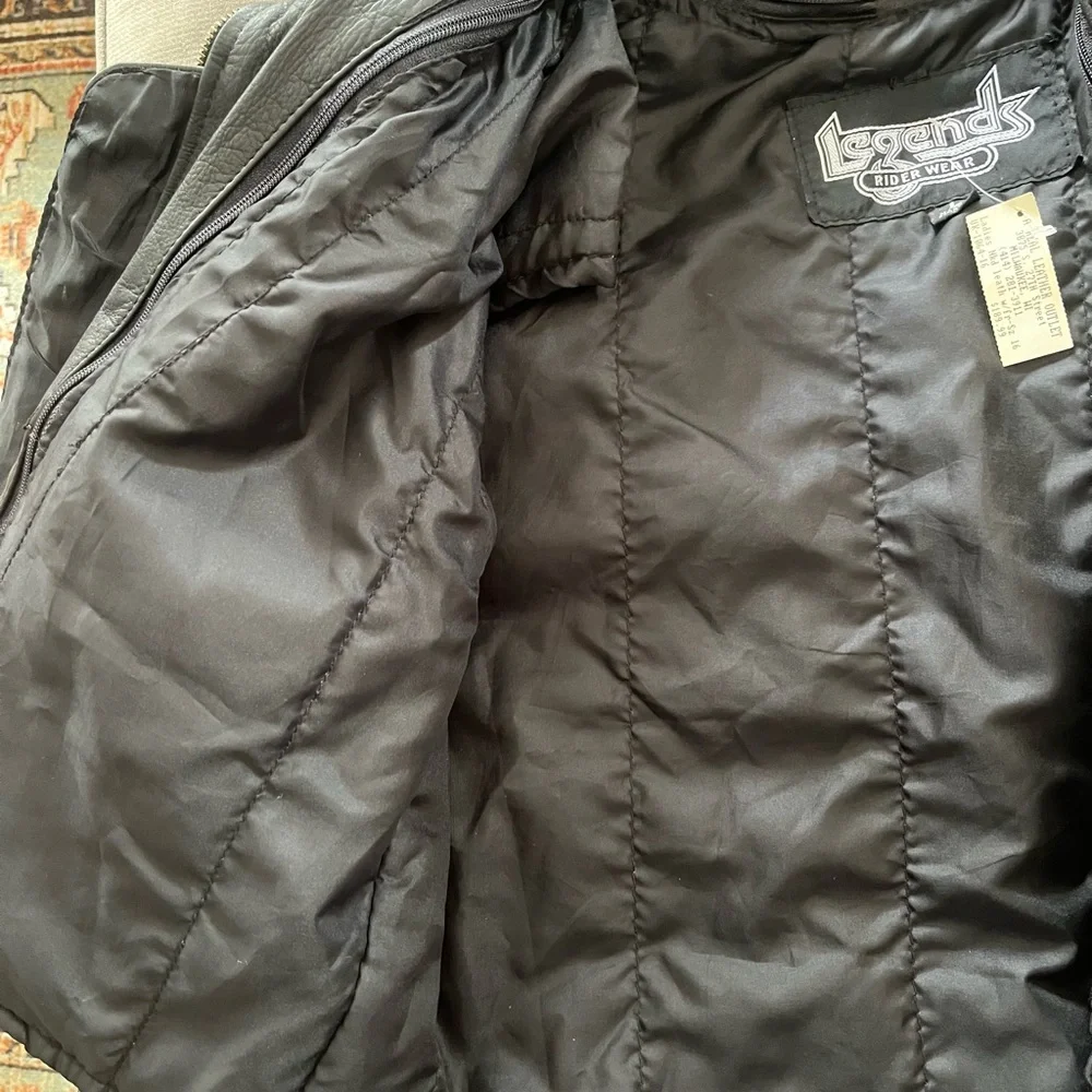 Black Fringe Leather Jacket - Picture 4 of 8